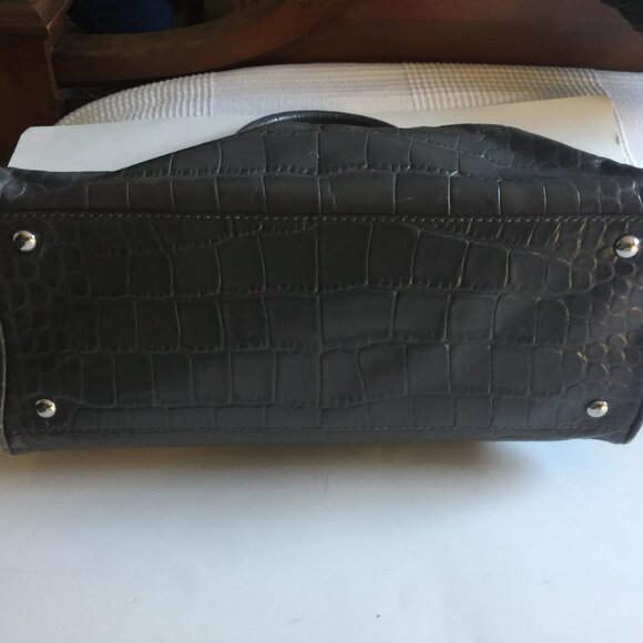 MICHAEL KORS GREY CROCODILE SATCHEL - Picture 3 of 7
